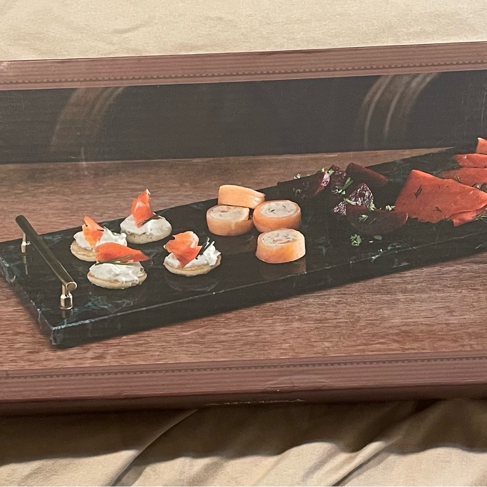 Elegant Black Marble Serving Tray